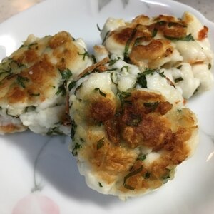 干しエビと大葉の焼きはんぺん。簡単おつまみ